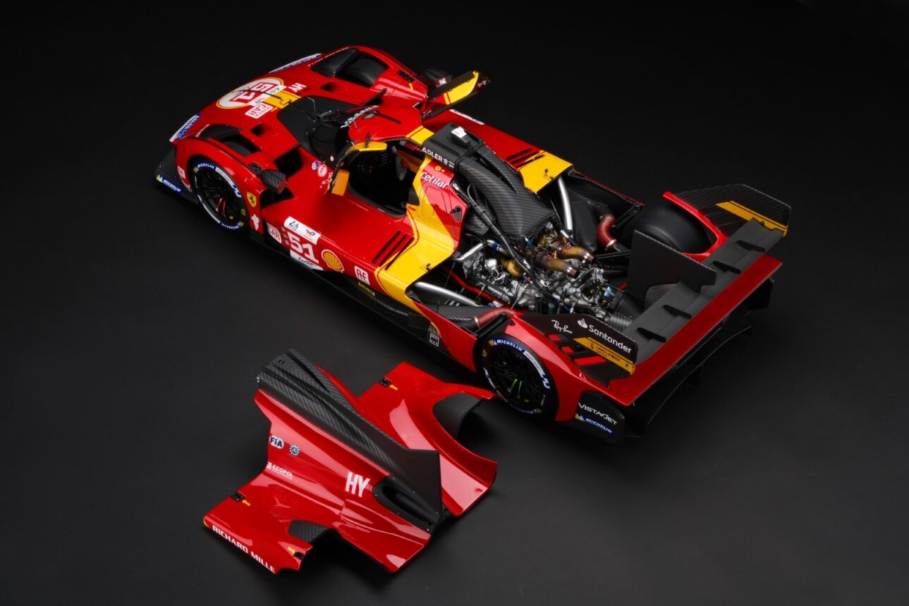 Amalgam 1:8 scale Ferrari 499P 2023 Le Mans Winner
