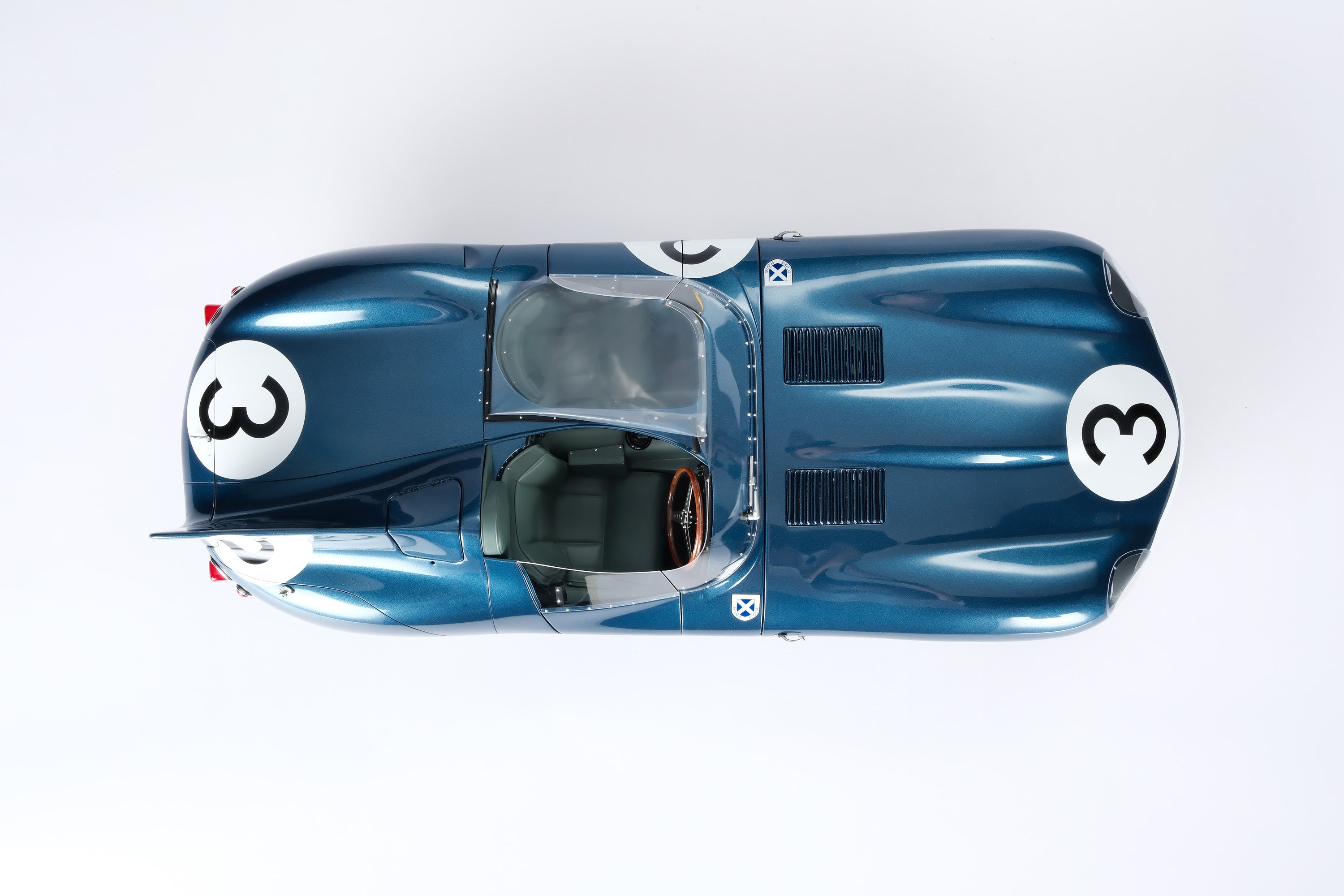 Amalgam Jaguar D Type 1:8 scale #3 1957 Le Mans winner