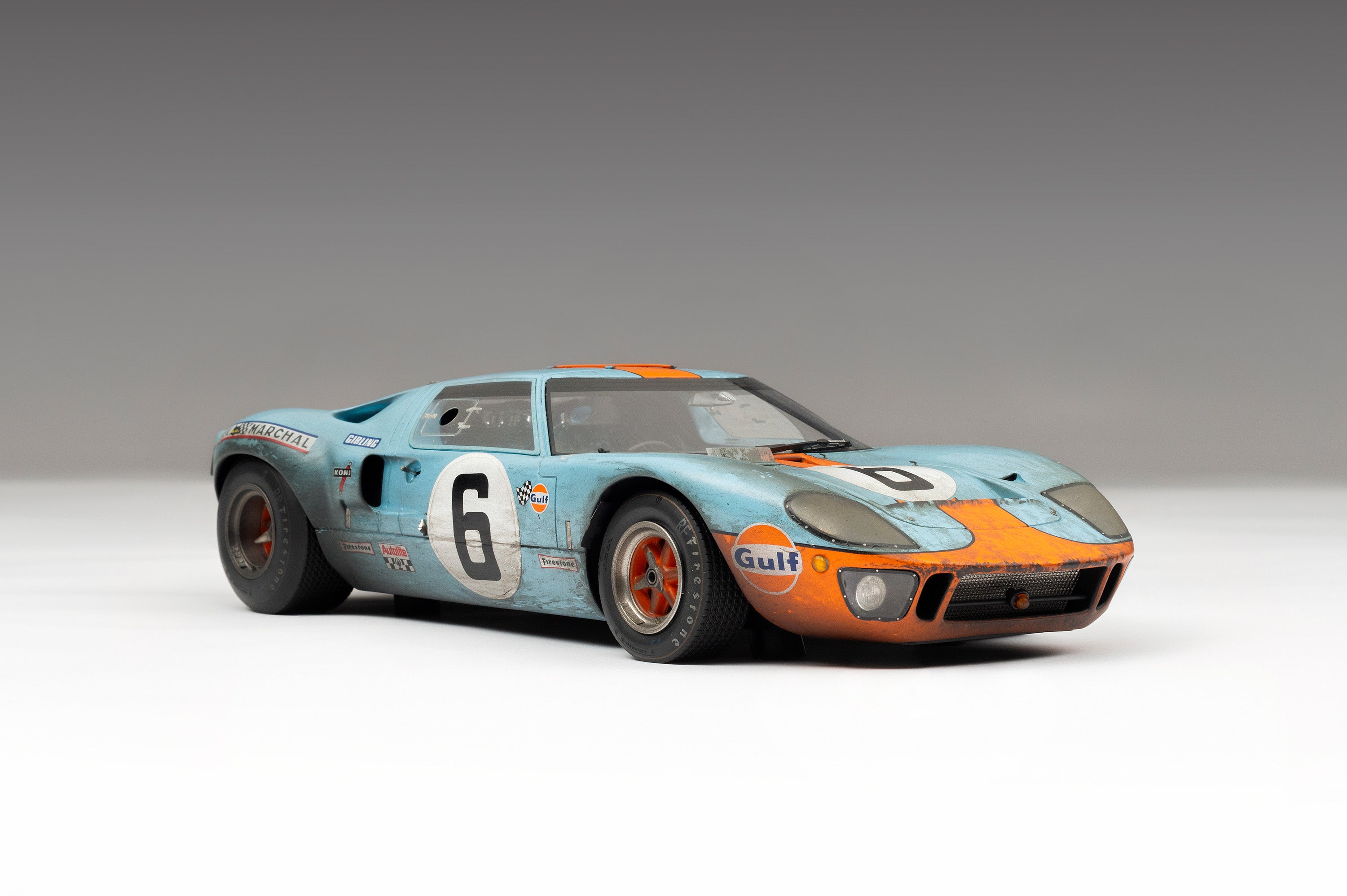 Amalgam Ford GT40 1:18 scale Le Mans 1969 winner RACE WEATHERED LIMITED EDITION
