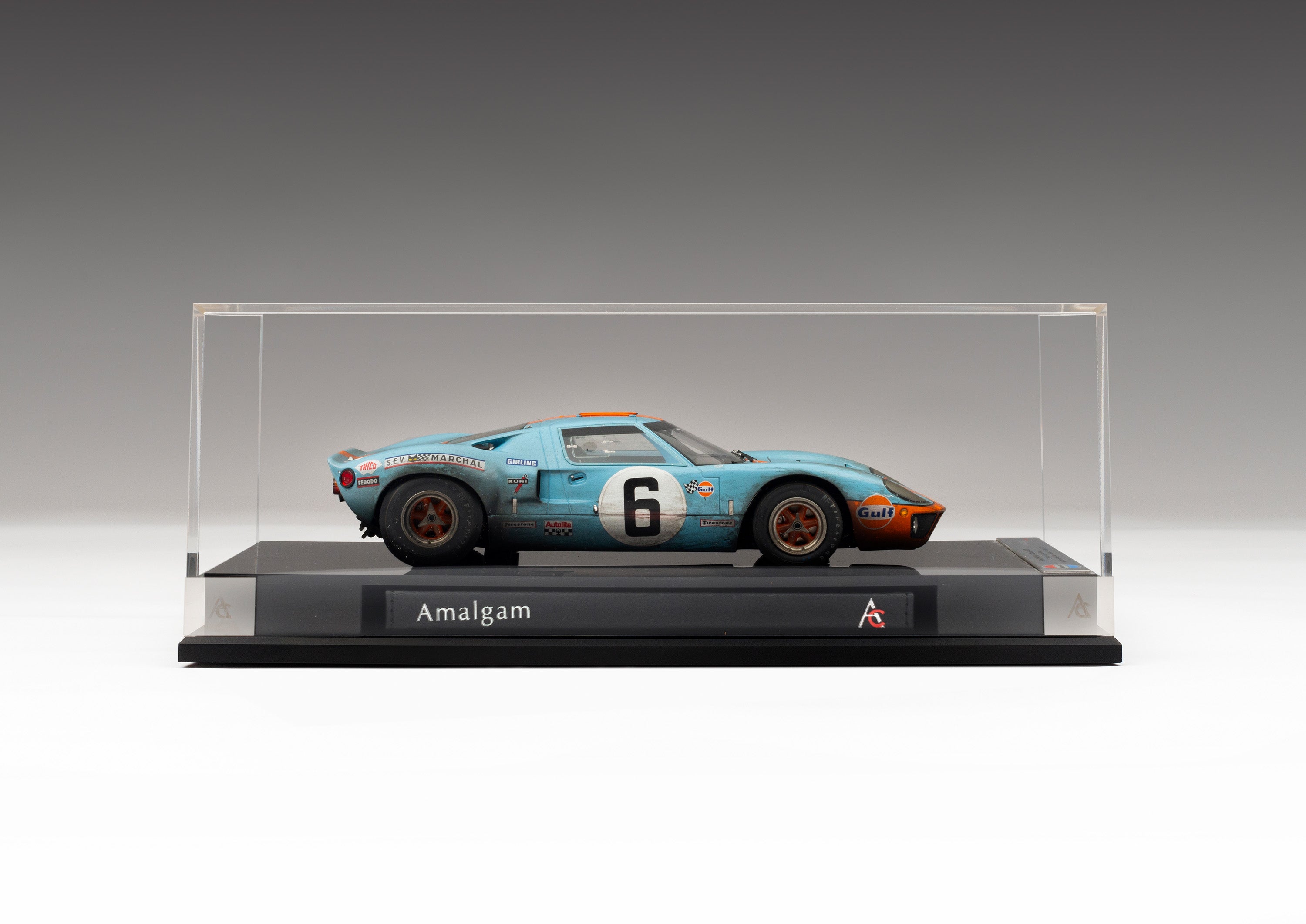Amalgam Ford GT40 1:18 scale Le Mans 1969 winner RACE WEATHERED LIMITED EDITION