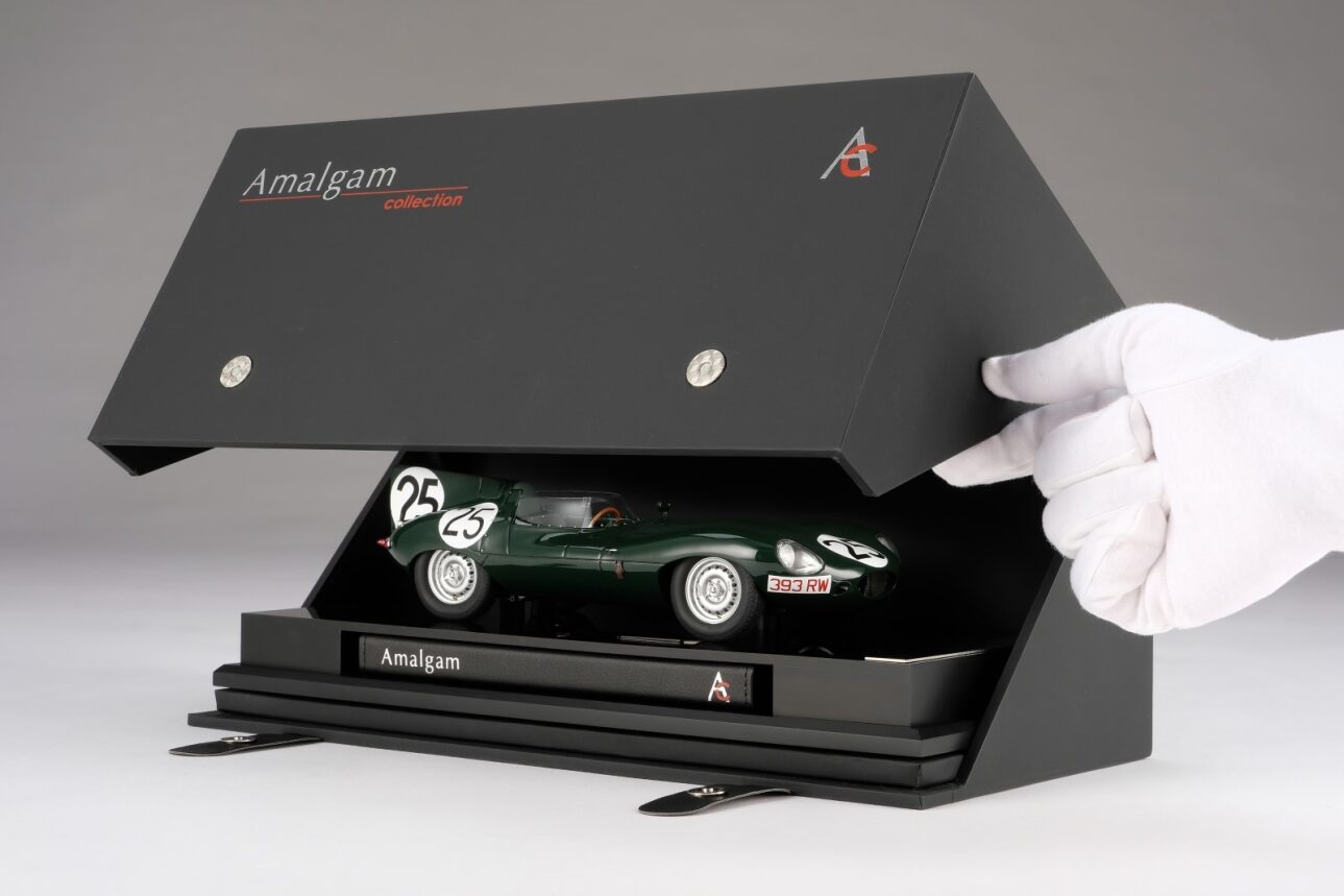 Amalgam 1:18 scale Jaguar D Type #25 1956 winner Reims 12 Hour