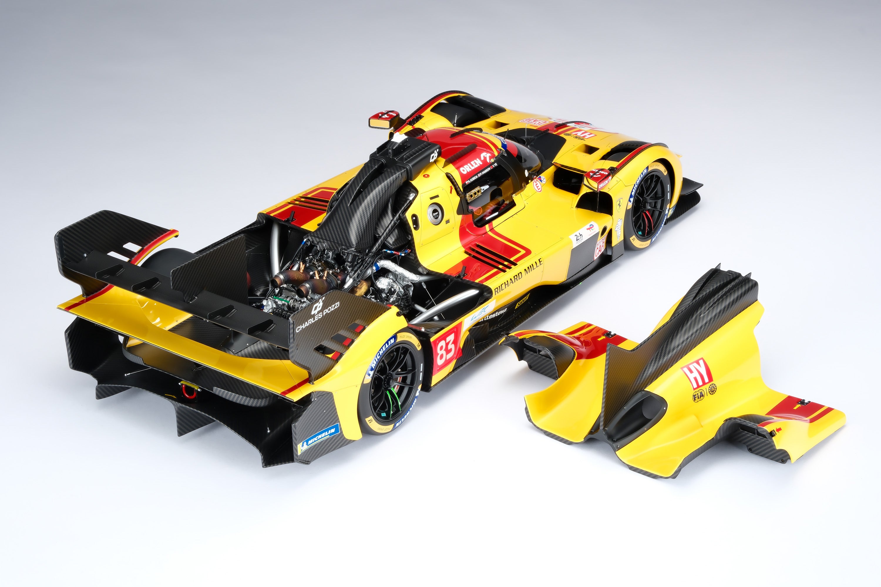 Amalgam 1:8 scale Ferrari 499P 2025 Le Mans Winner