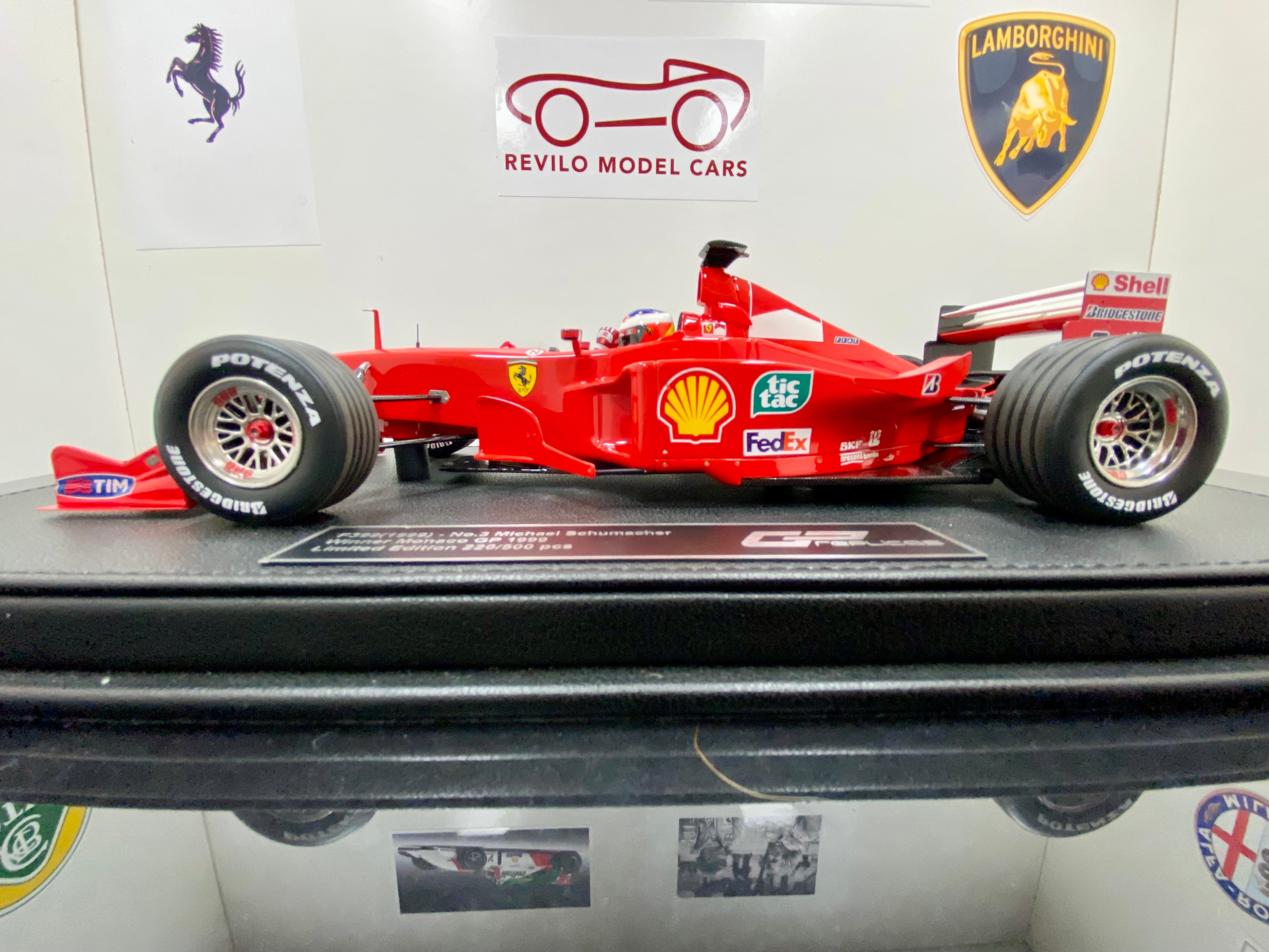 GP Replicas 1:18 scale 1999 Ferrari F399 M Schumacher, Monaco winner