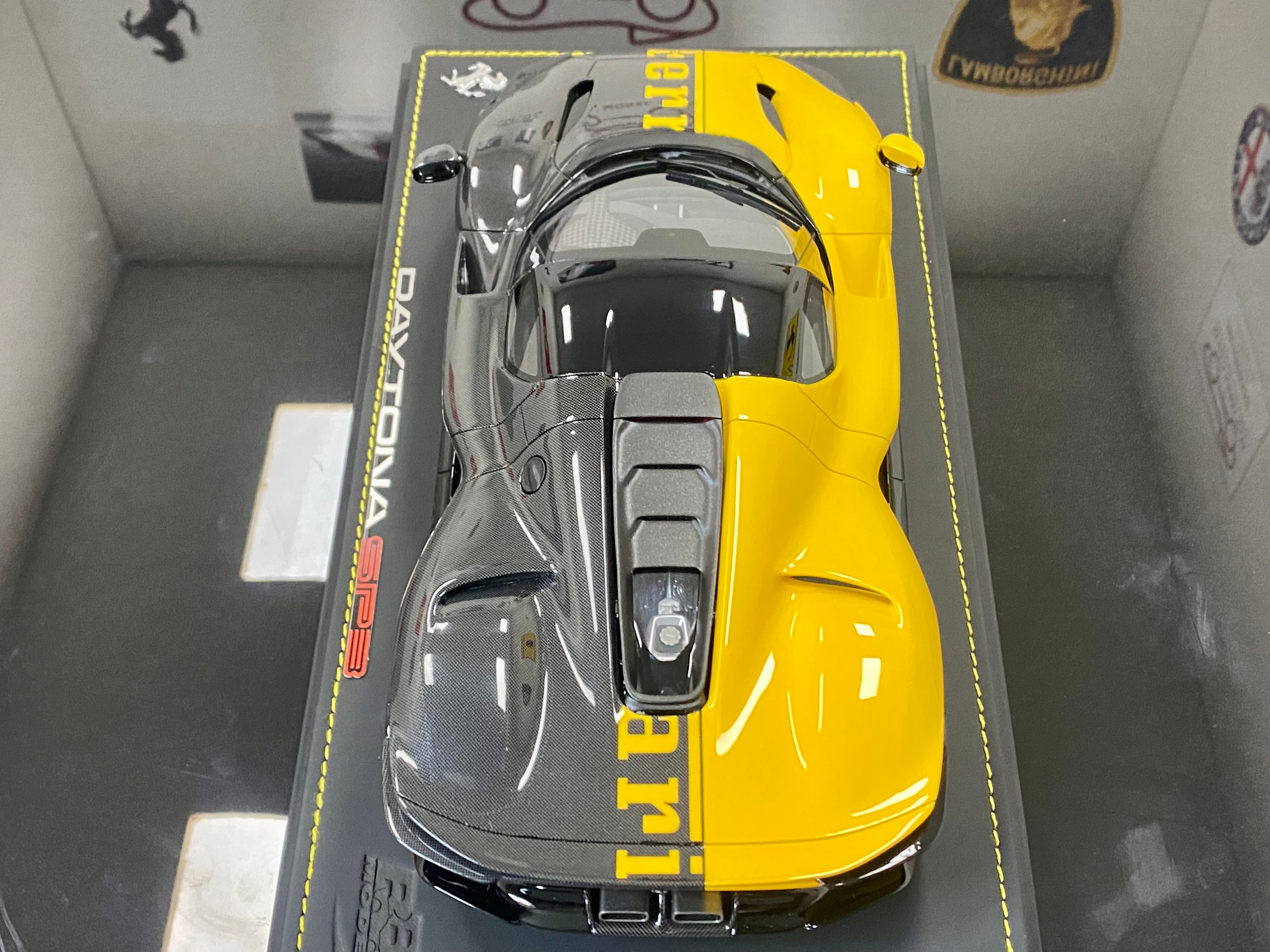 BBR 1:18 scale Ferrari Daytona SP3 Taylor Made 599+1 yellow/black