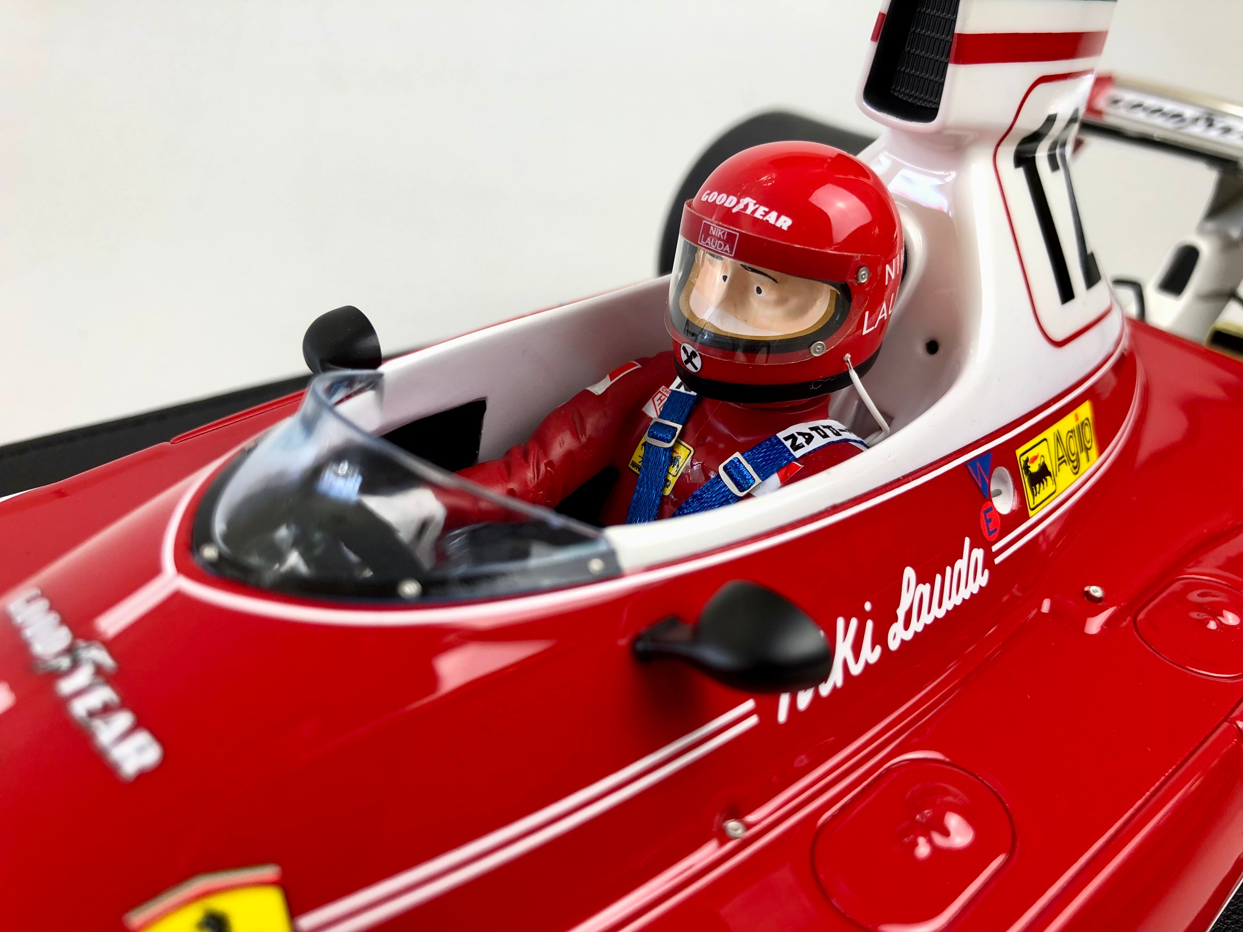 1:12 scale Ferrari 312 T Niki Lauda #12 with driver