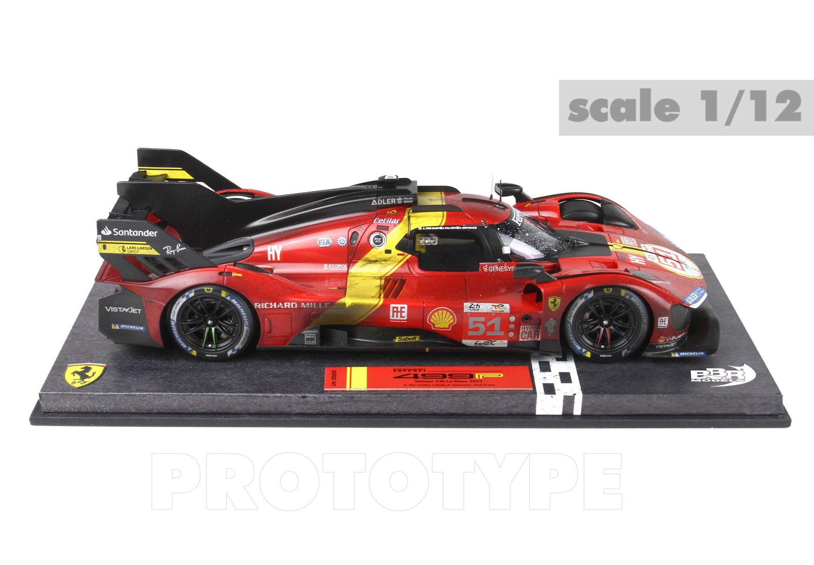 BBR 1:12 scale Ferrari 499P #51 2023 Le Mans winner