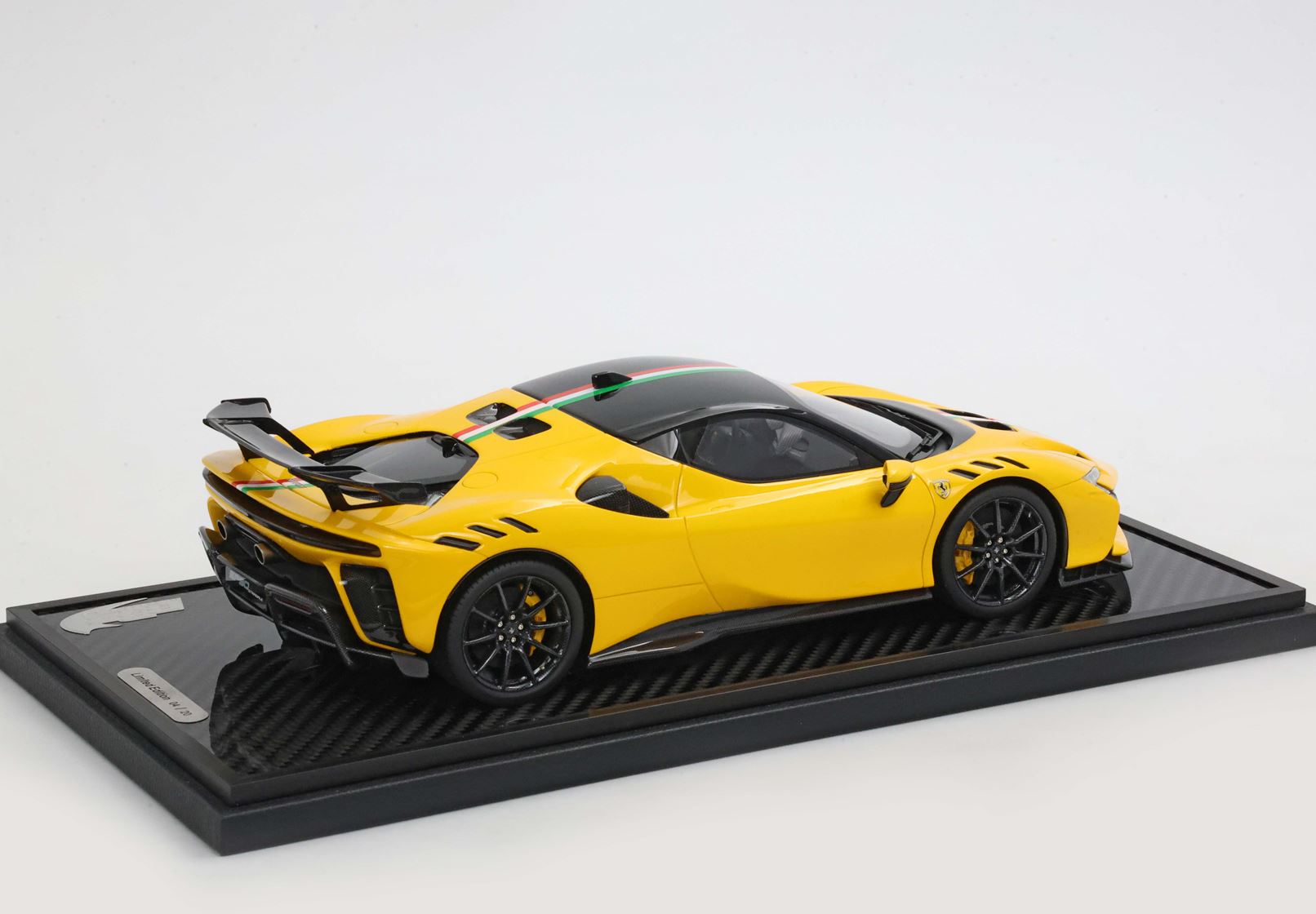 BBR Ferrari SF90 XX 1:18 scale Giallo Modena, Italian stripe