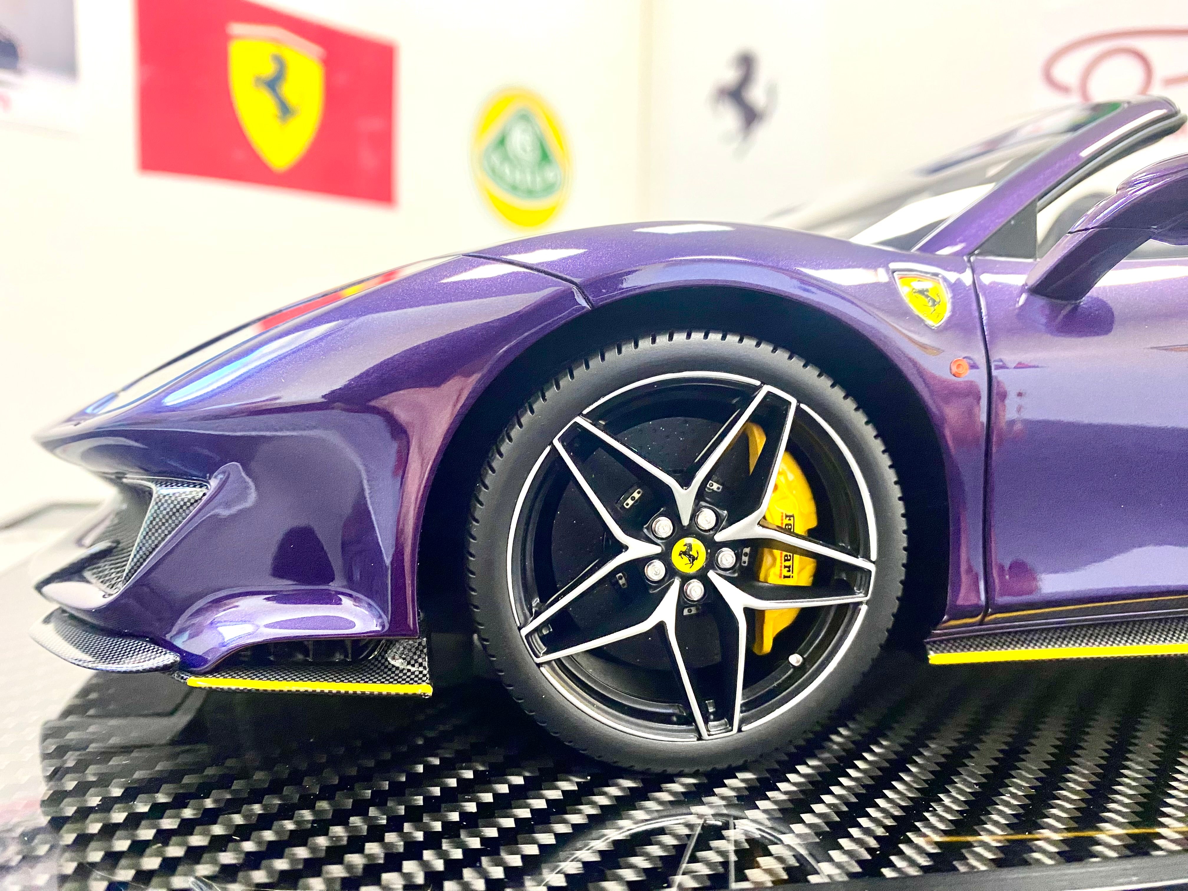 BBR Ferrari 488 Pista Spider 1:12 scale Viola Vio