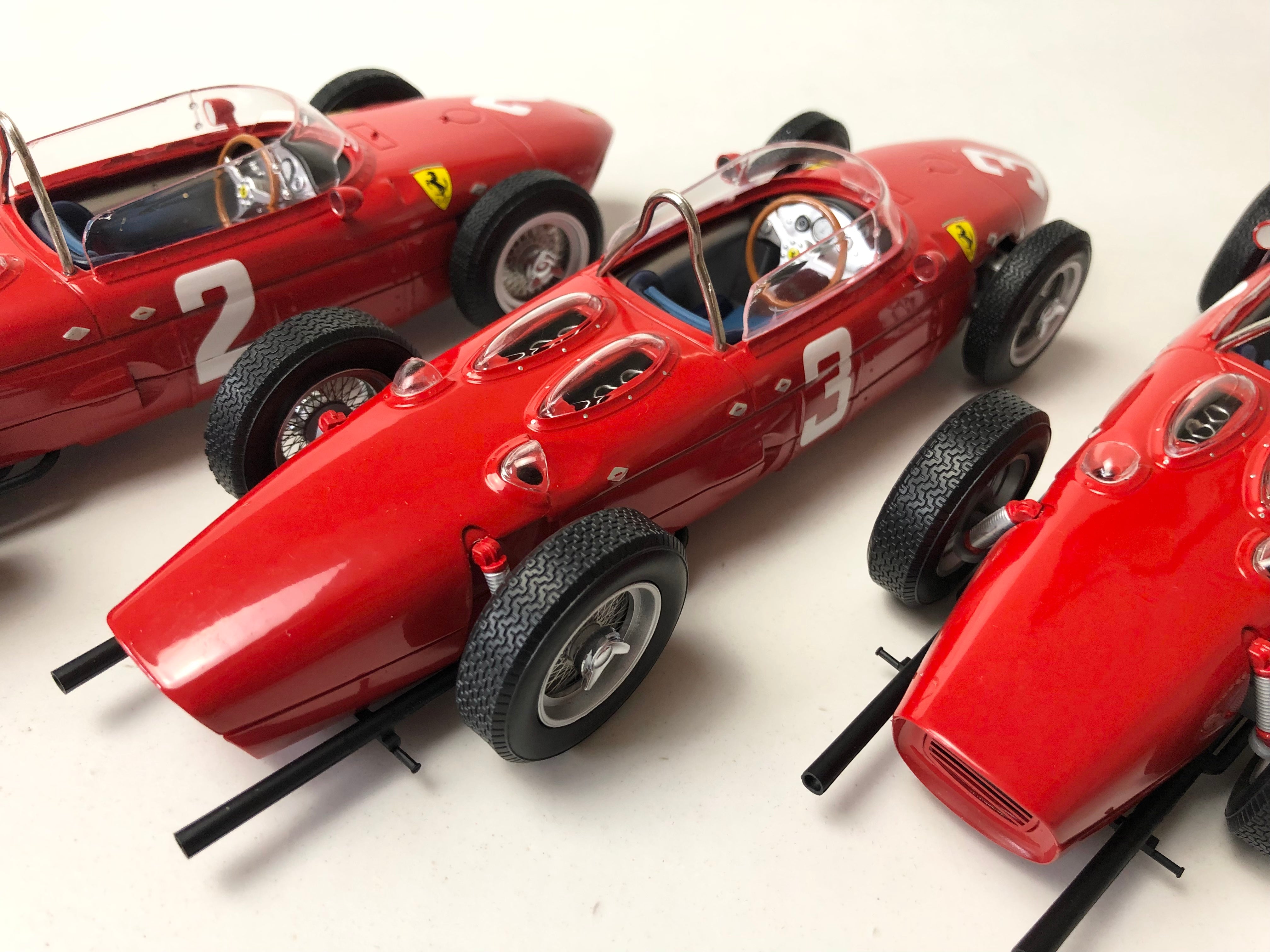 Trio of 1961 Ferrari 156 'Sharknose' 1:18 scale by CMR Models