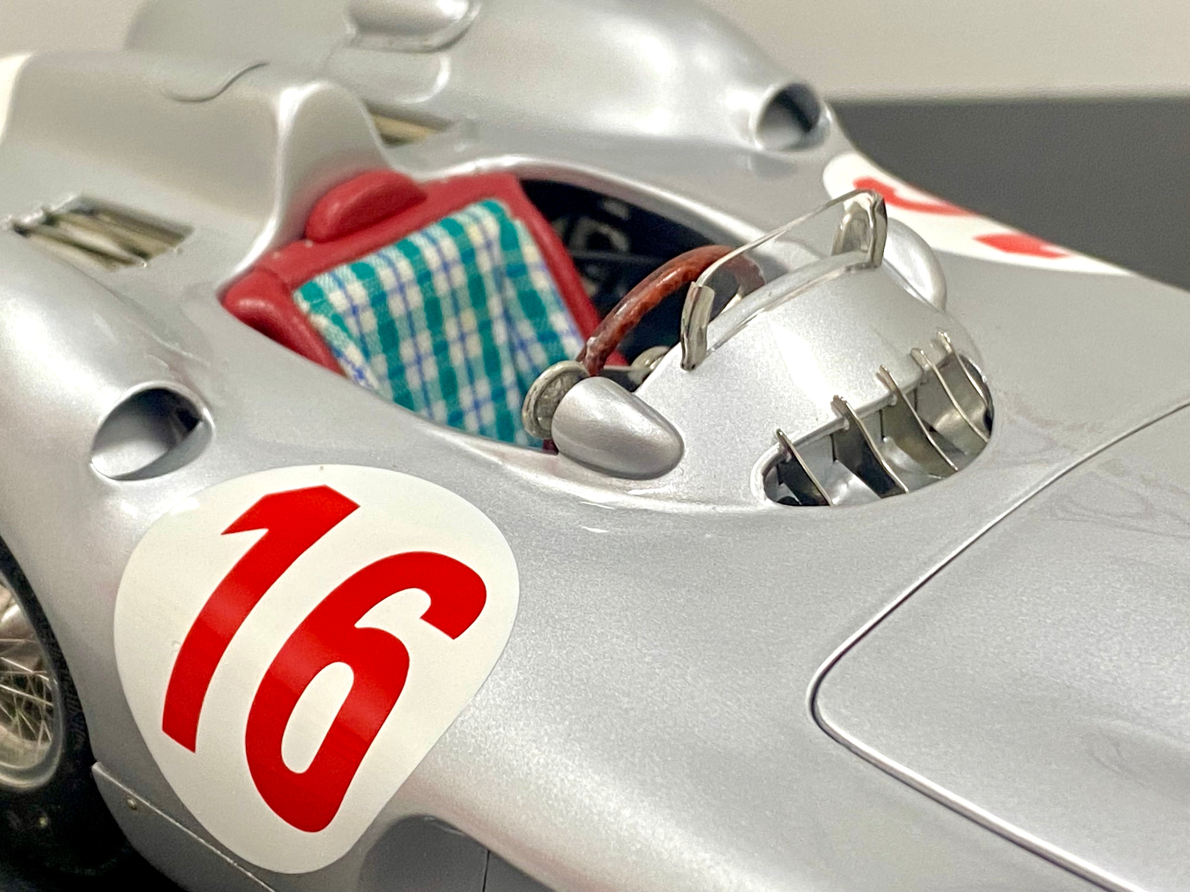 CMC M057 1:18 Mercedes W196 Streamliner #16 Stirling Moss signed plaque and case
