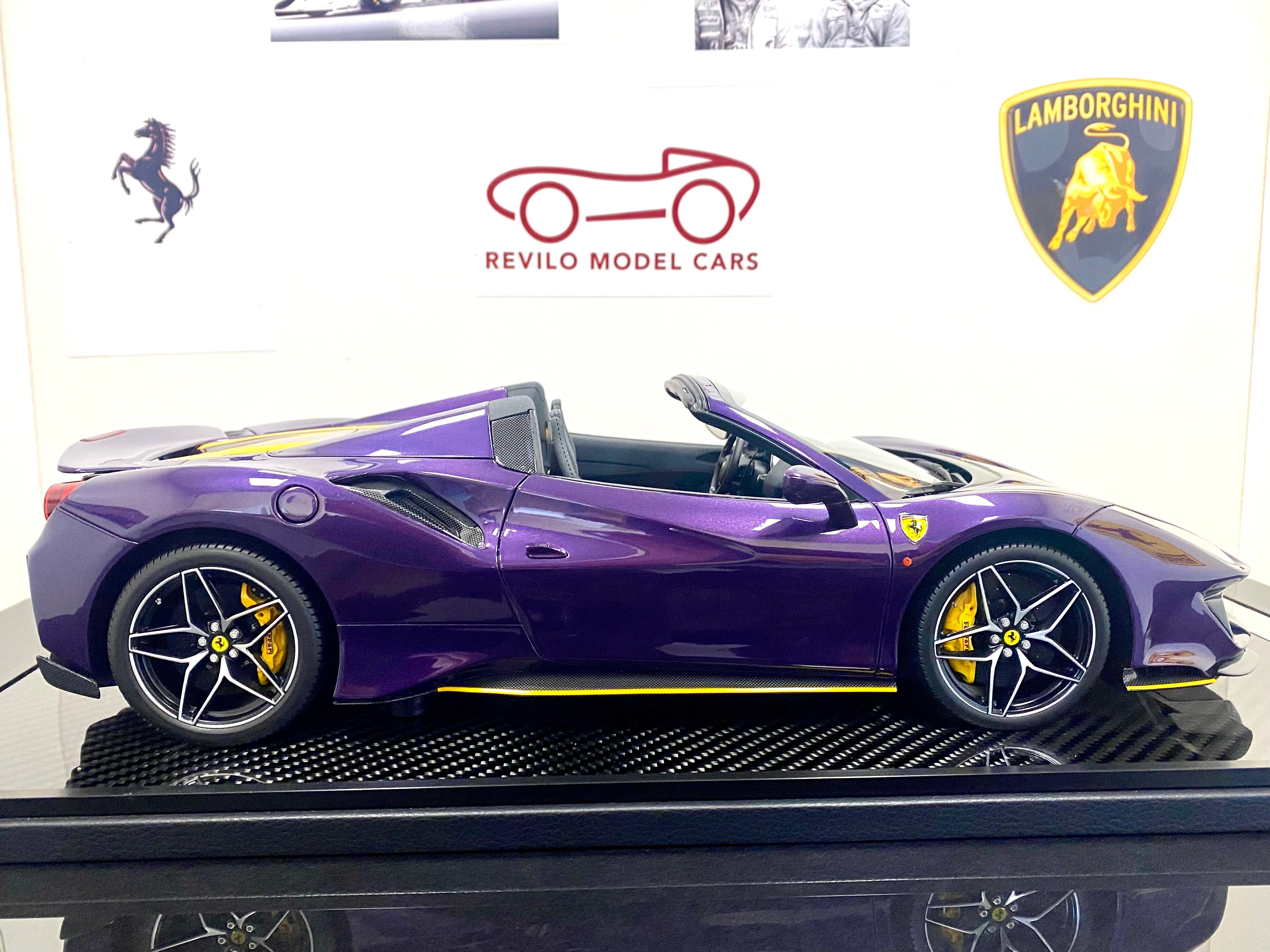 BBR Ferrari 488 Pista Spider 1:12 scale Viola Vio