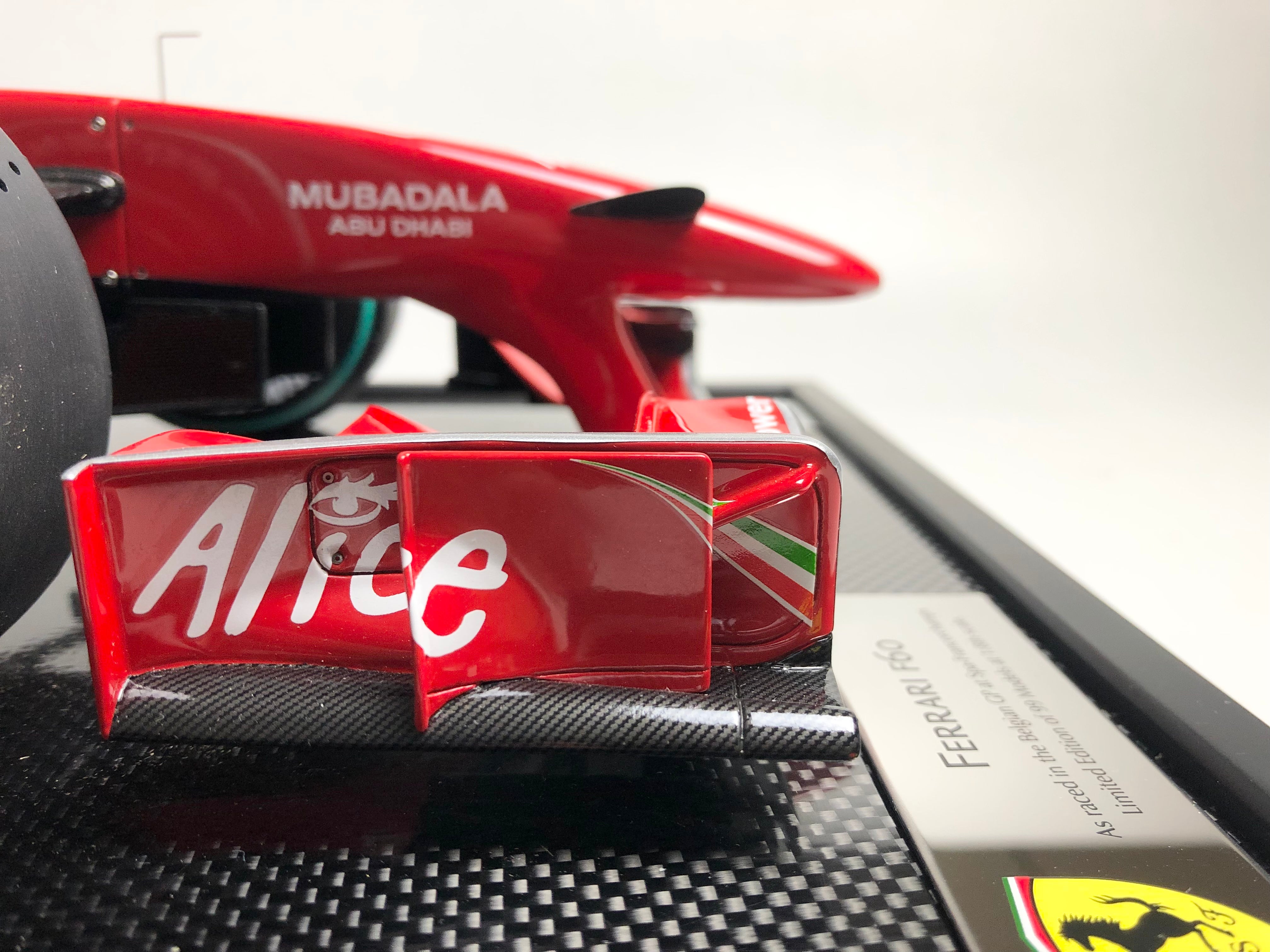 Amalgam 1:8 scale Ferrari F60 Kimi Raikkonen Winner Spa 2009