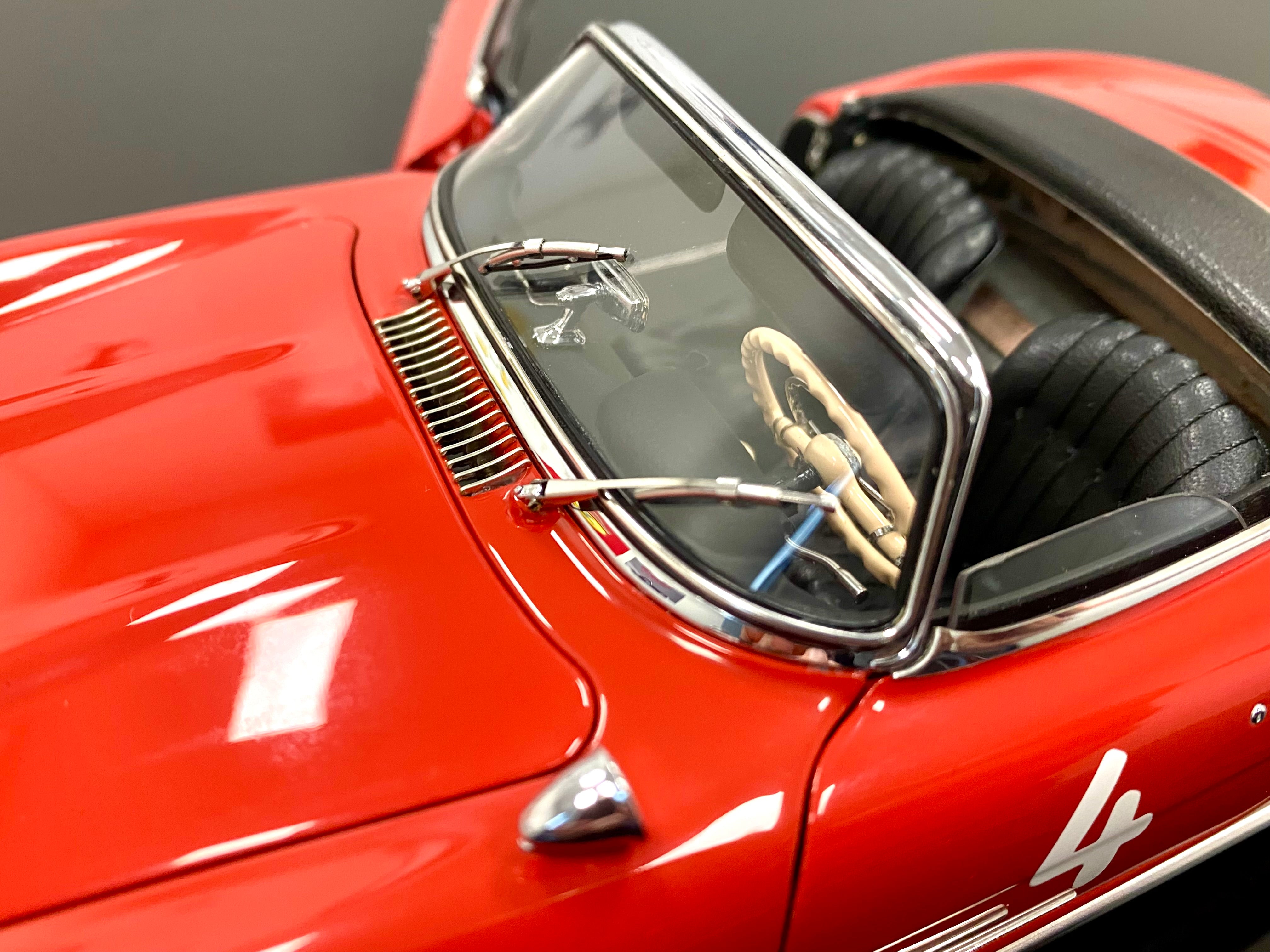 CMC 1:18 Mercedes 300SL M296 Red open top race CGS #4