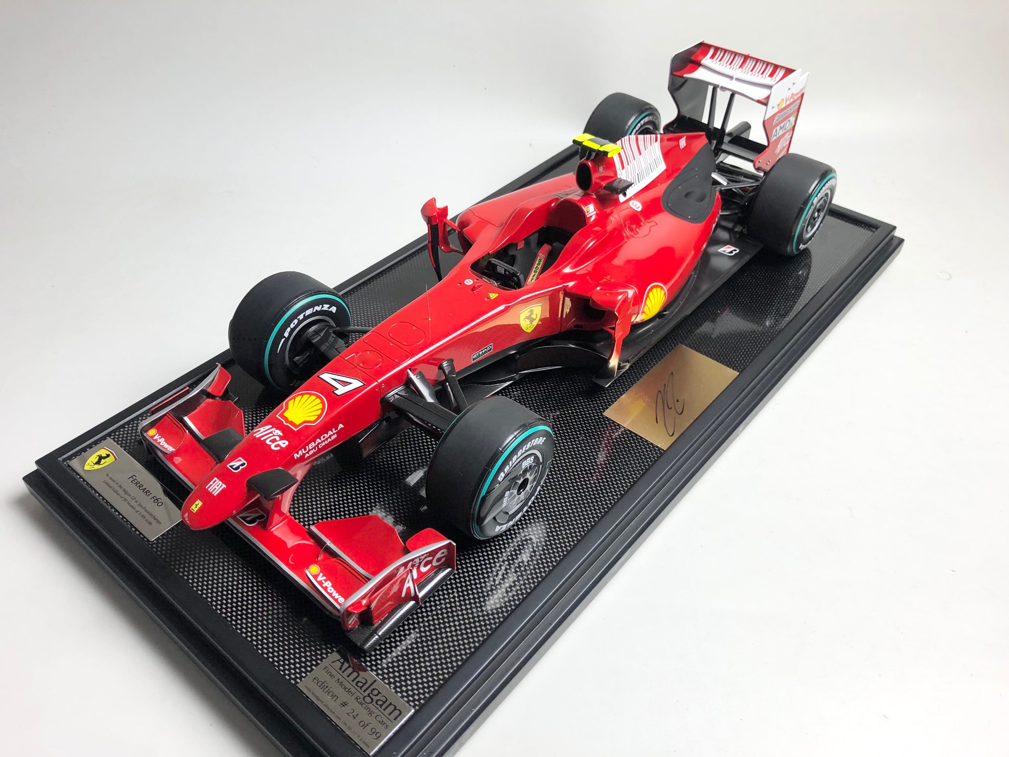 Amalgam 1:8 scale Ferrari F60 Kimi Raikkonen Winner Spa 2009