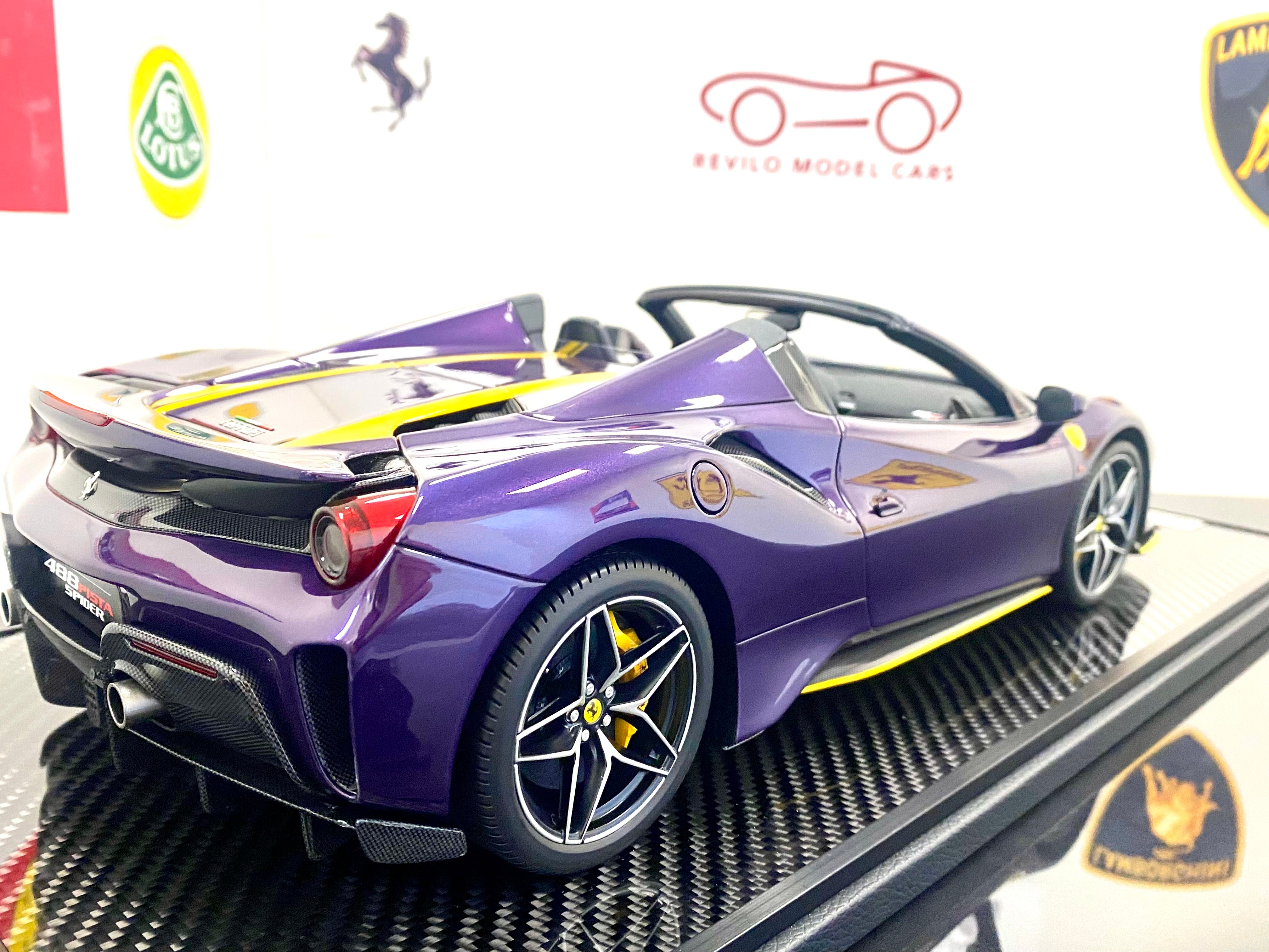 BBR Ferrari 488 Pista Spider 1:12 scale Viola Vio