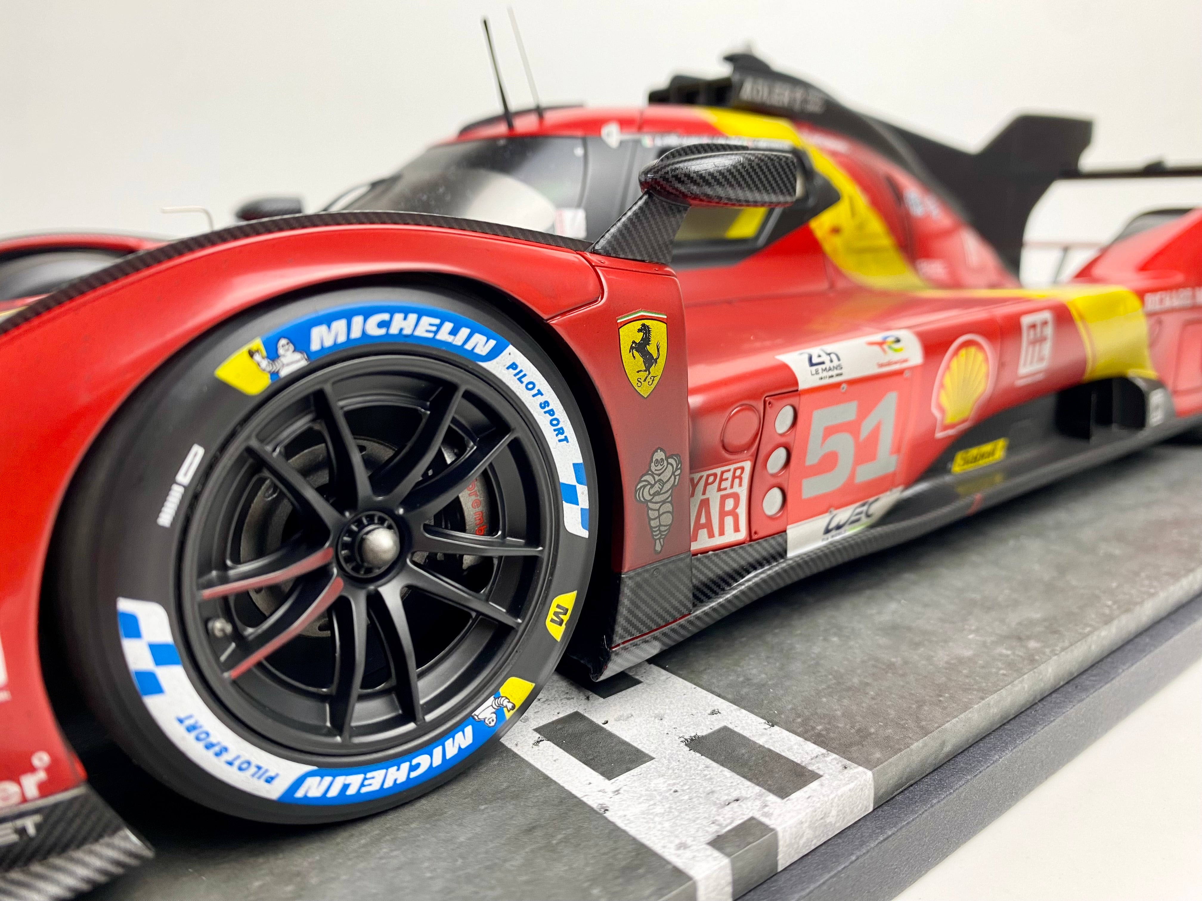 BBR 1:12 scale Ferrari 499P #51 2023 Le Mans winner Race finish