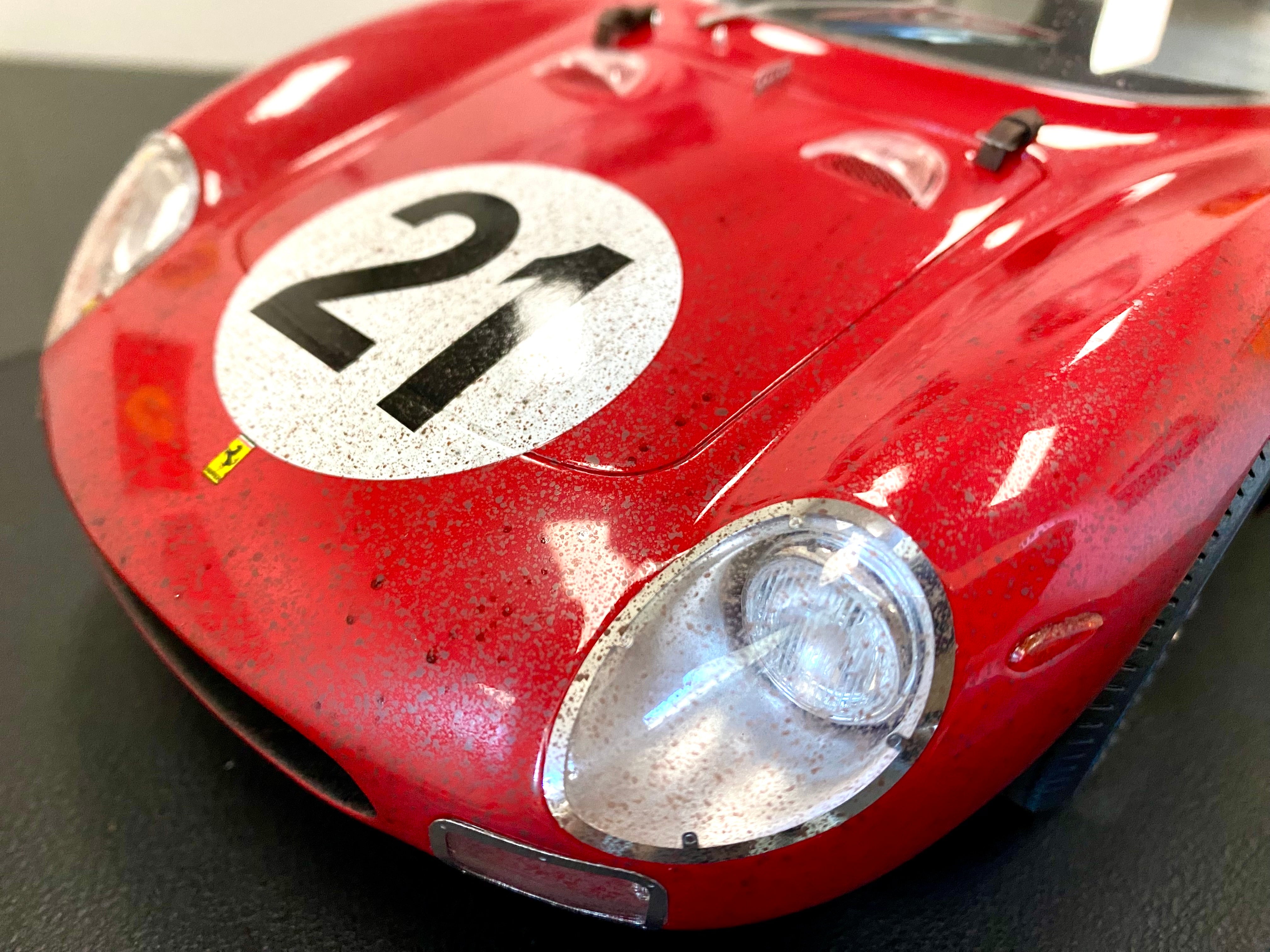 Ferrari 250 LM 1965 Le Mans winner 1:12 scale race weathered