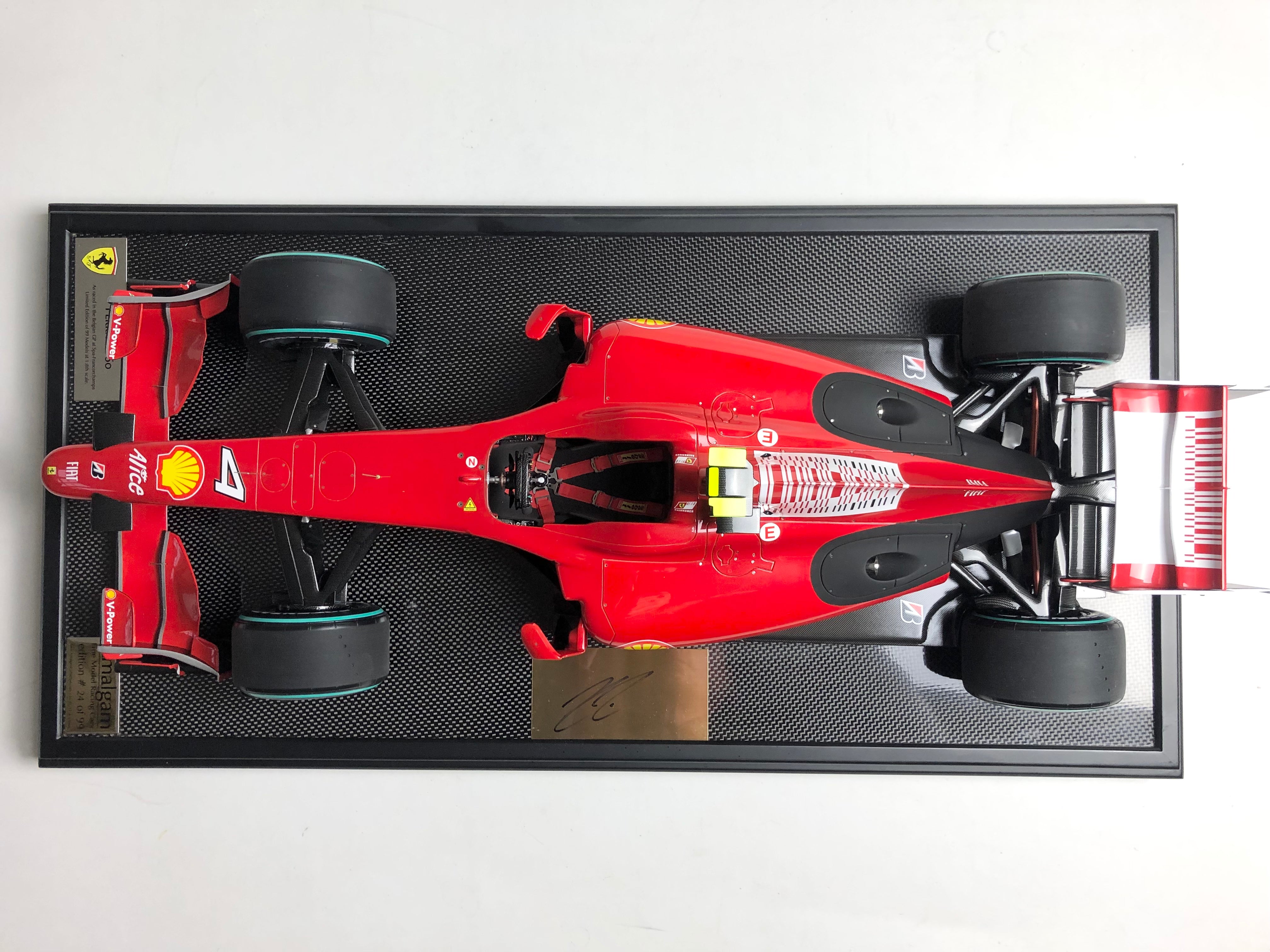 Amalgam 1:8 scale Ferrari F60 Kimi Raikkonen Winner Spa 2009