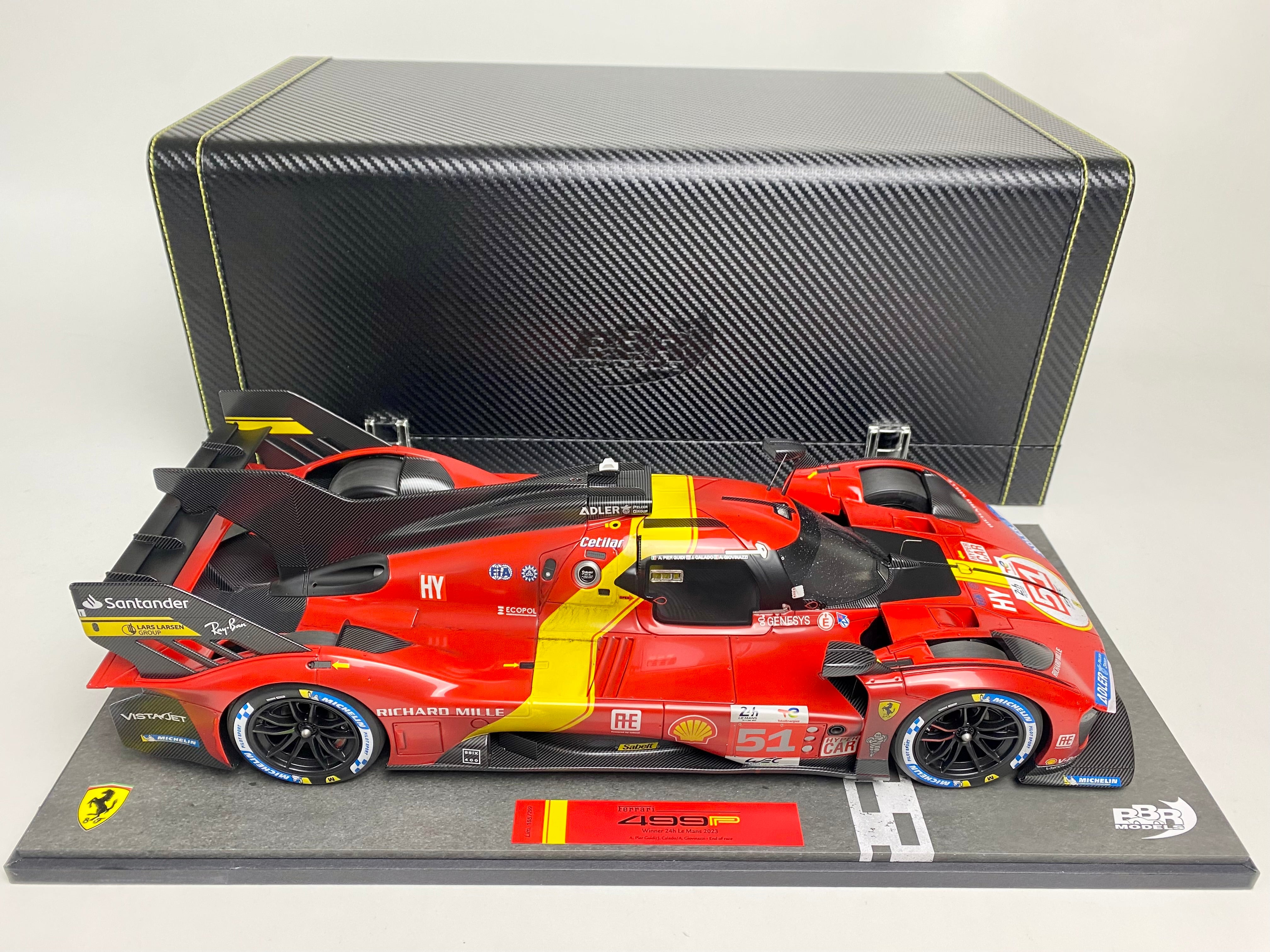 BBR 1:12 scale Ferrari 499P #51 2023 Le Mans winner Race finish