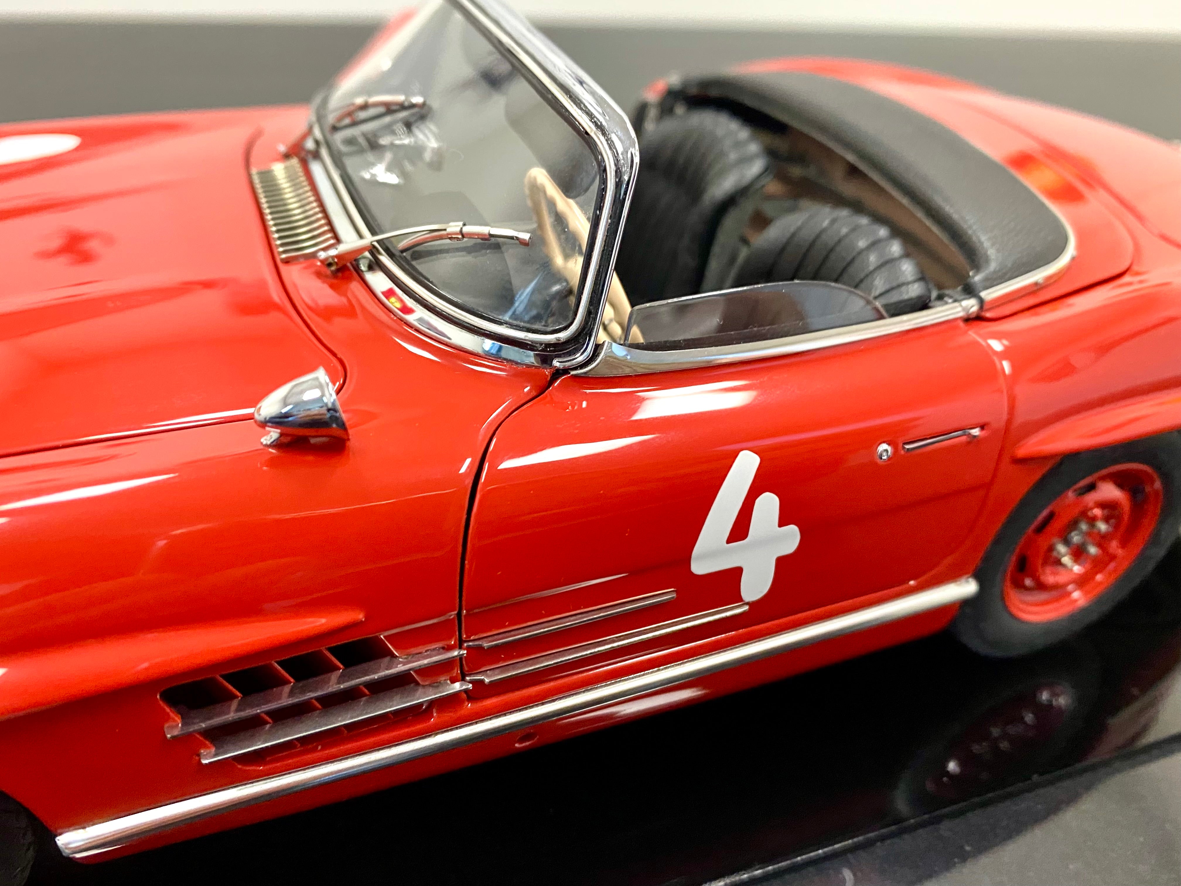 CMC 1:18 Mercedes 300SL M296 Red open top race CGS #4