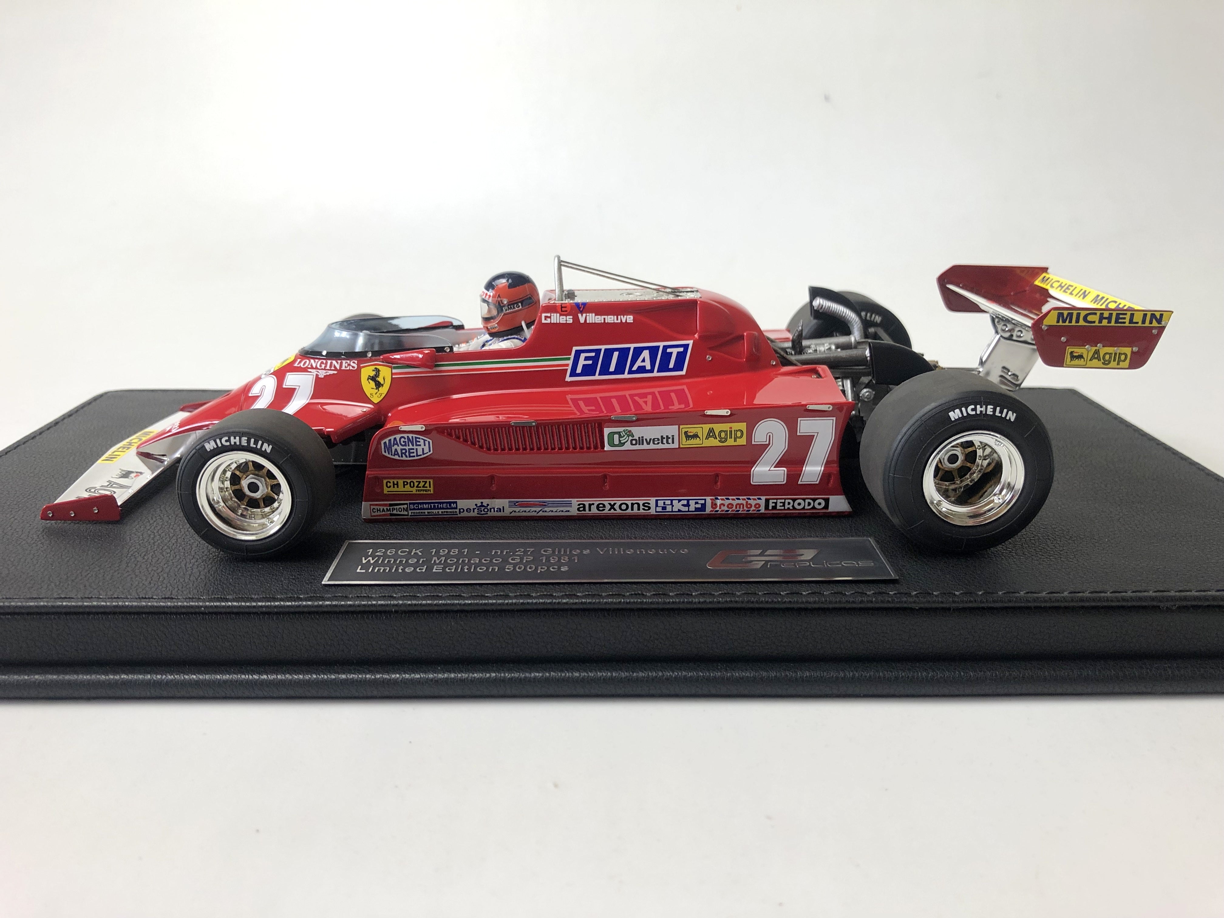 Ferrari 126CK #27 Gilles Villeneurve 1:18 scale 1981 Monaco Grand Prix Winner