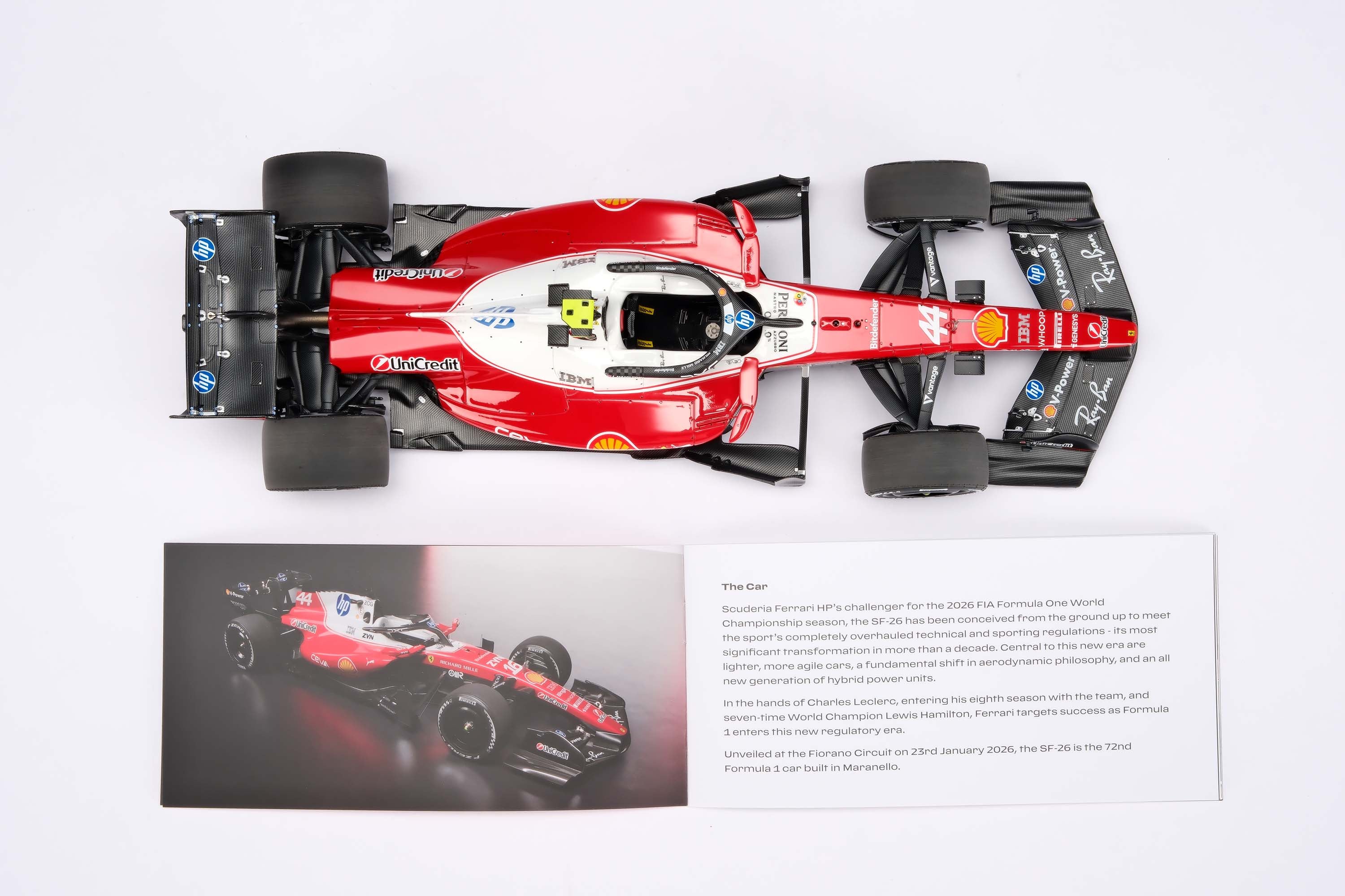 Amalgam 1:18 scale Ferrari SF-26 #44 Hamilton 1st Ferrari win