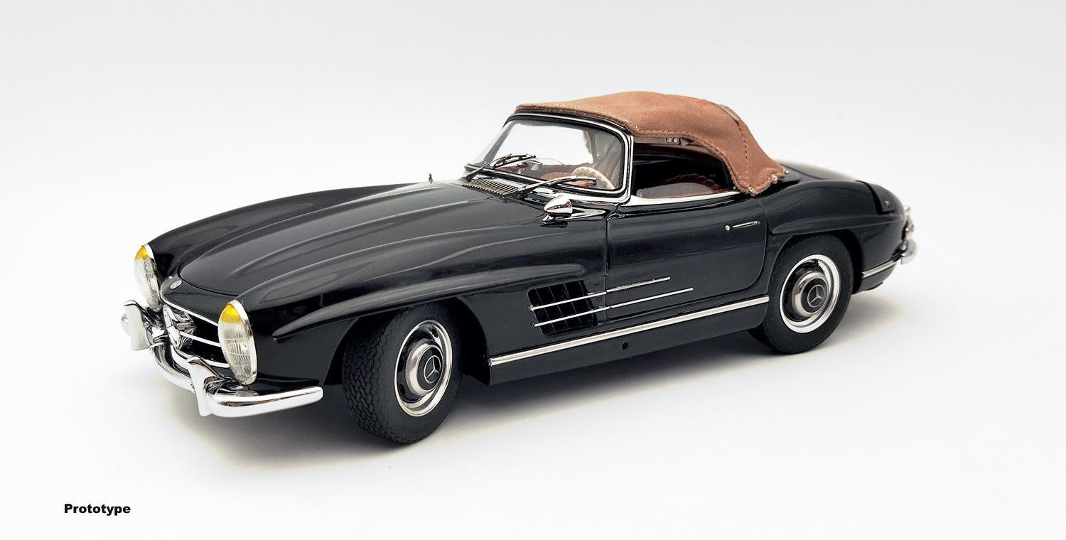 CMC 1:18 scale Mercedes 300SL M285 Brown with functioning soft top