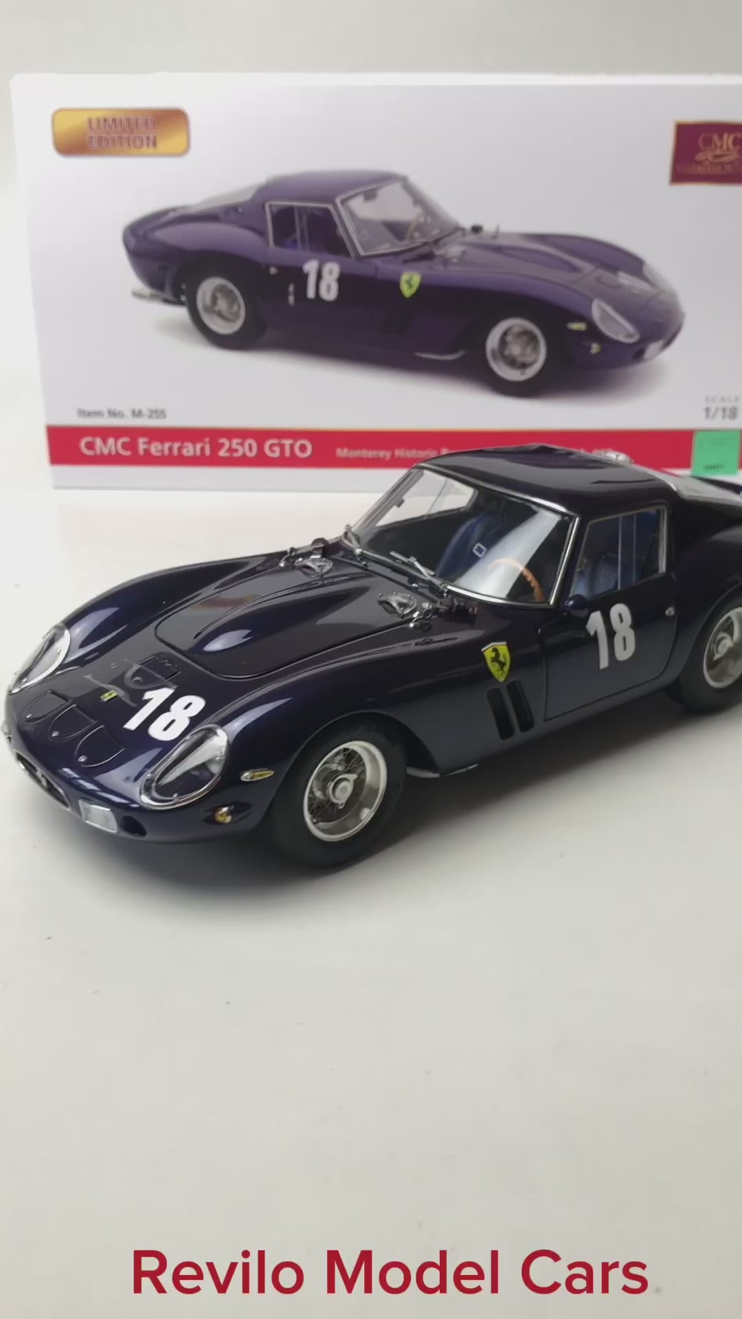 CMC 1:18 scale 1962 Ferrari 250 GTO M255 #18