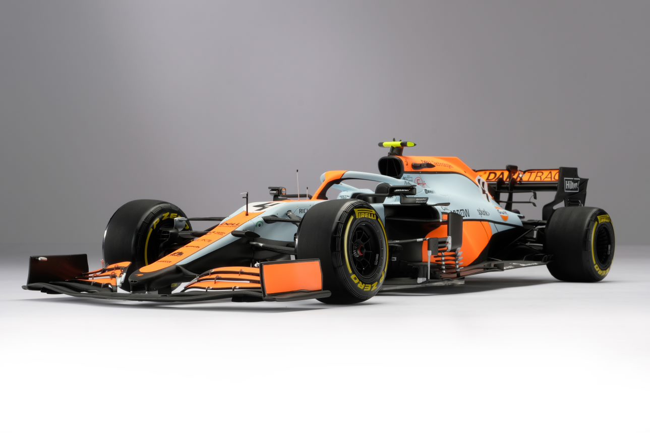 Amalgam McLaren MCL35M Gulf Livery 2021 1:18 scale