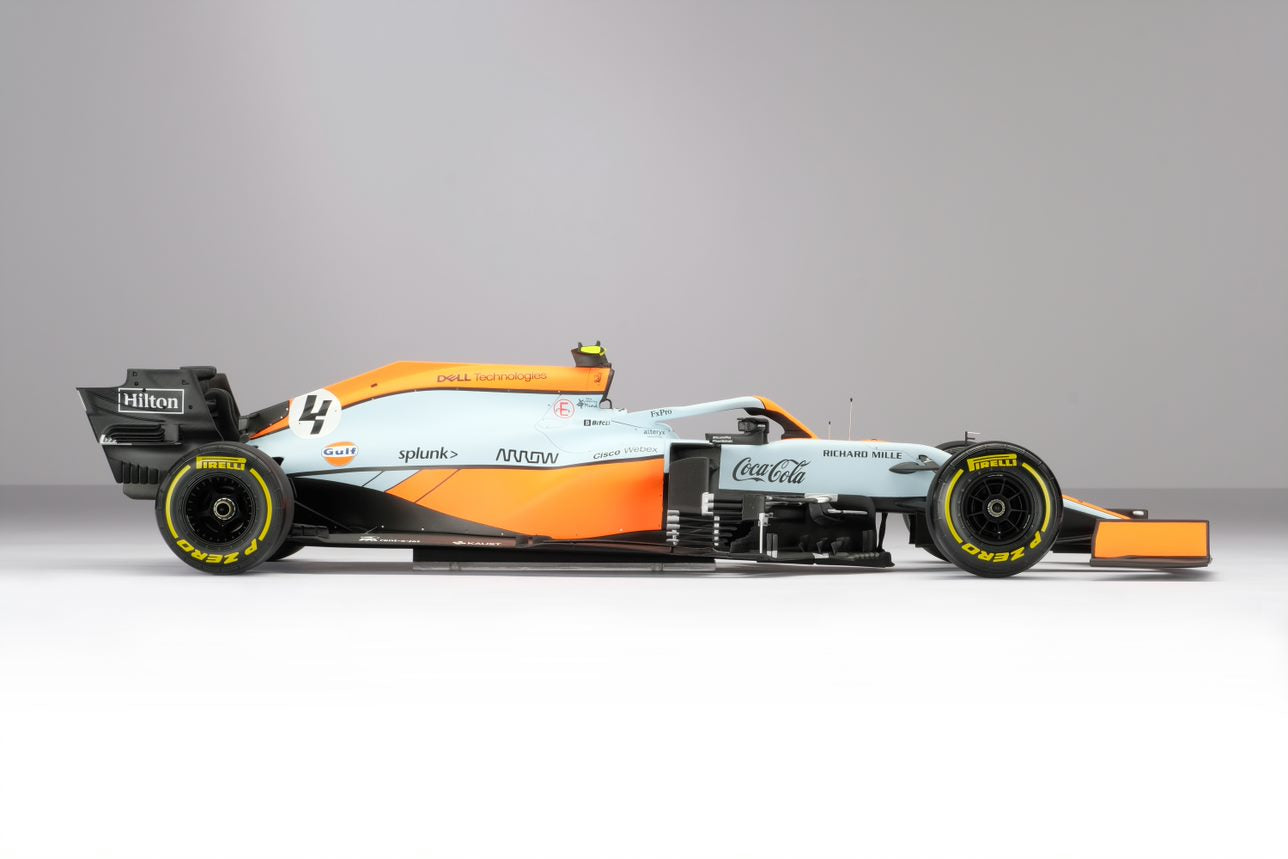 Amalgam McLaren MCL35M Gulf Livery 2021 1:18 scale