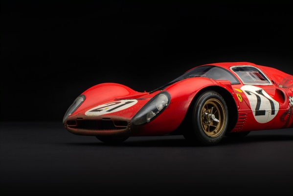Amalgam Ferrari 330 P4 1:18 scale Le Mans 1967 race weathered