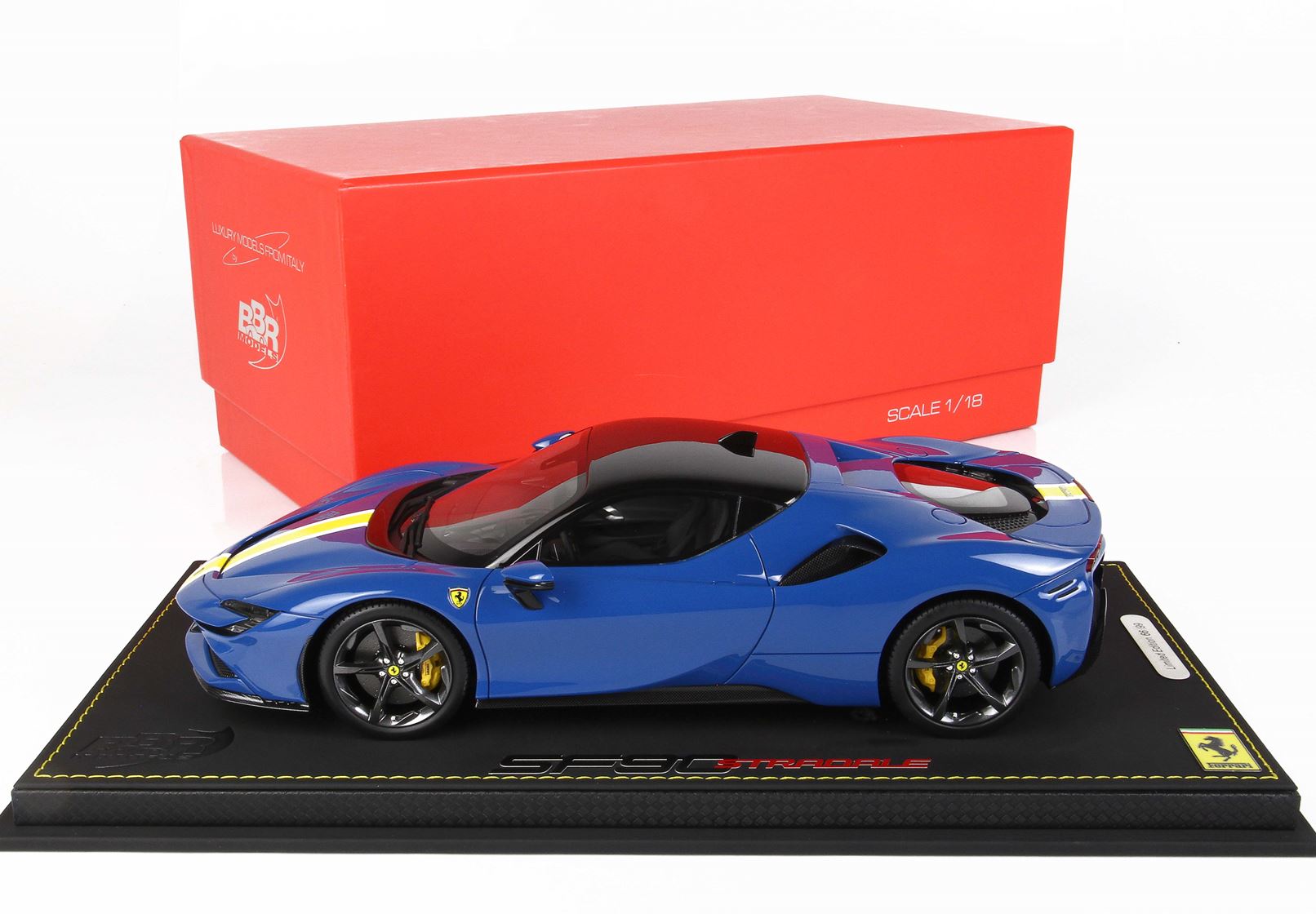 BBR Ferrari SF90 Stradale escala 1:18 Azzurro azul