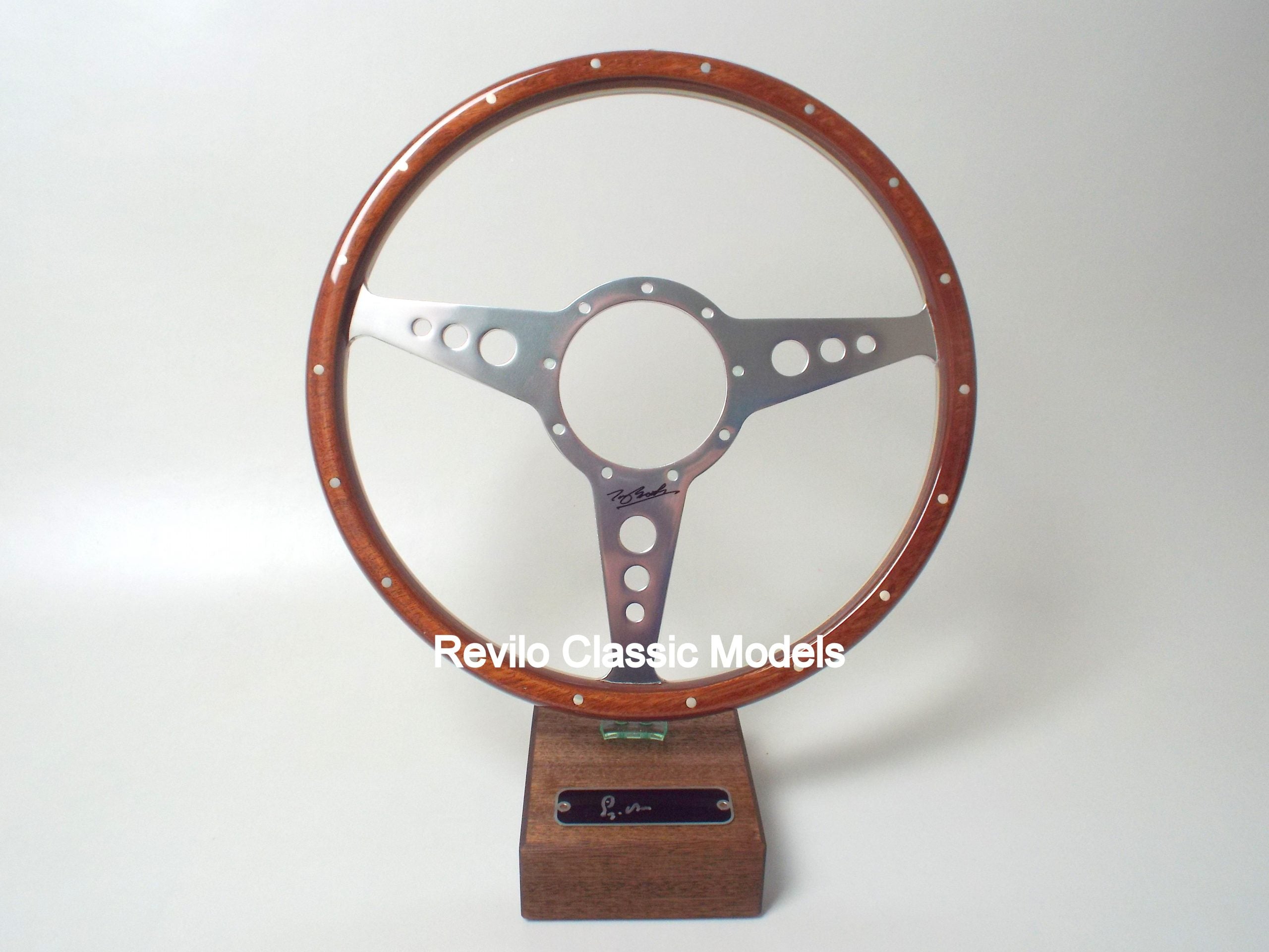 Stirling Moss and Tony Brooks SIGNED steering wheel