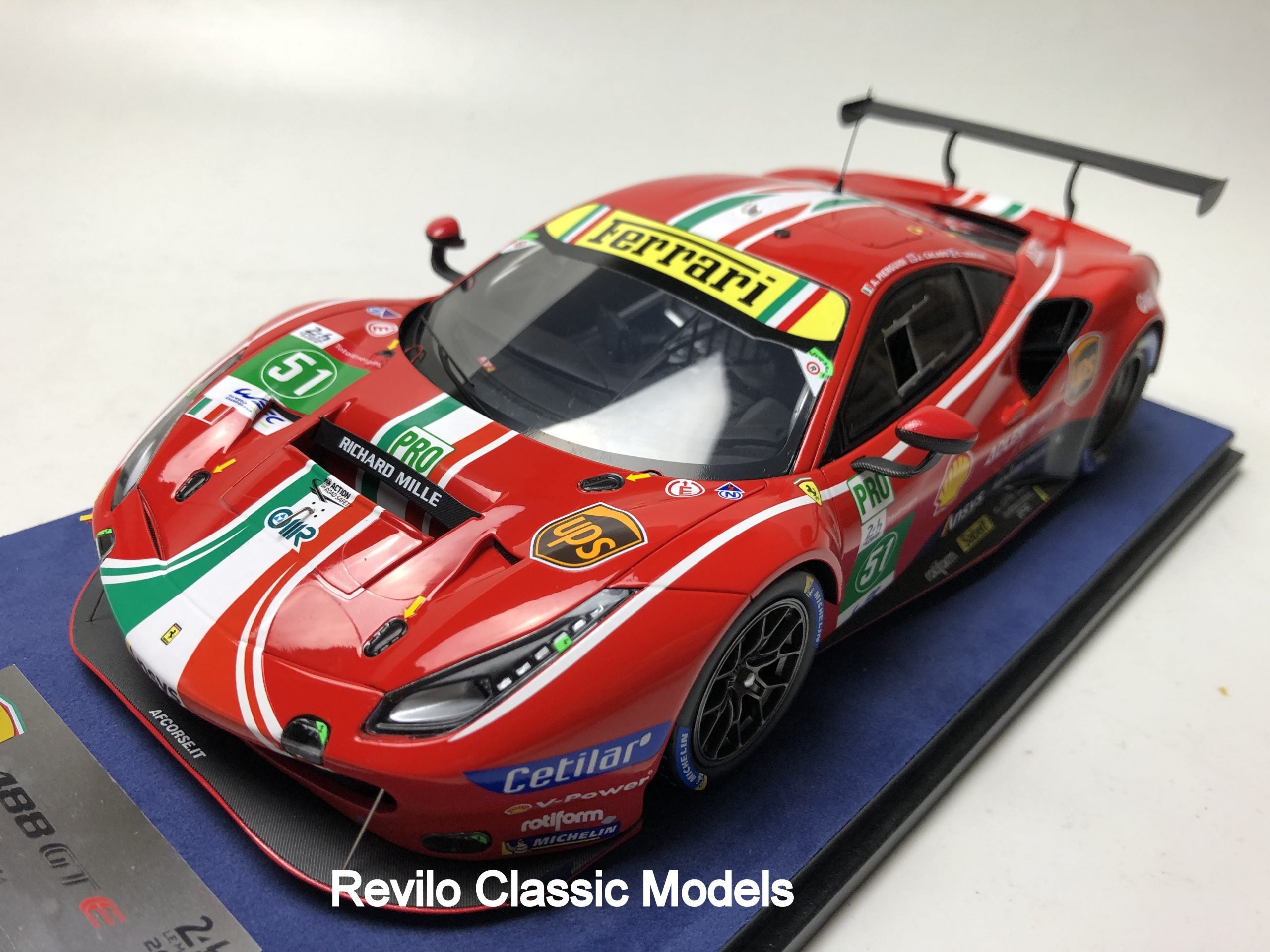 Ferrari 488 GTE Le Mans class winner #51 1:18 scale